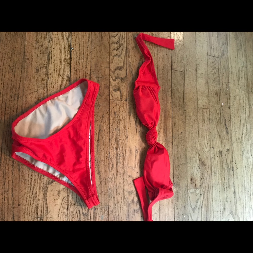 Red j crew bikini